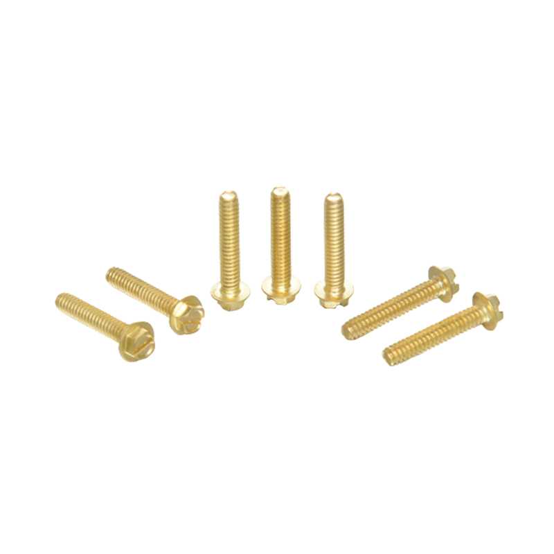 Gul zinkbelagt hexagon flangeskruer